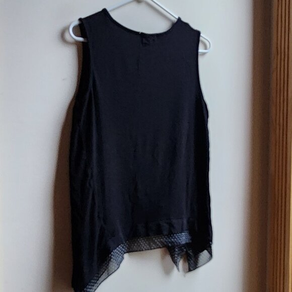 Pebble And Stone Black Angled Tank Top Size Small - Picture 12 of 15